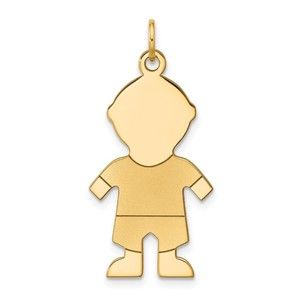 Million Charms 14k Yellow Gold Satin Boy Charm